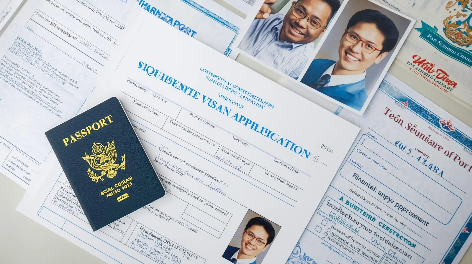 Checklist of documents required for a Thai spouse visa application, including marriage certificate and financial proof.