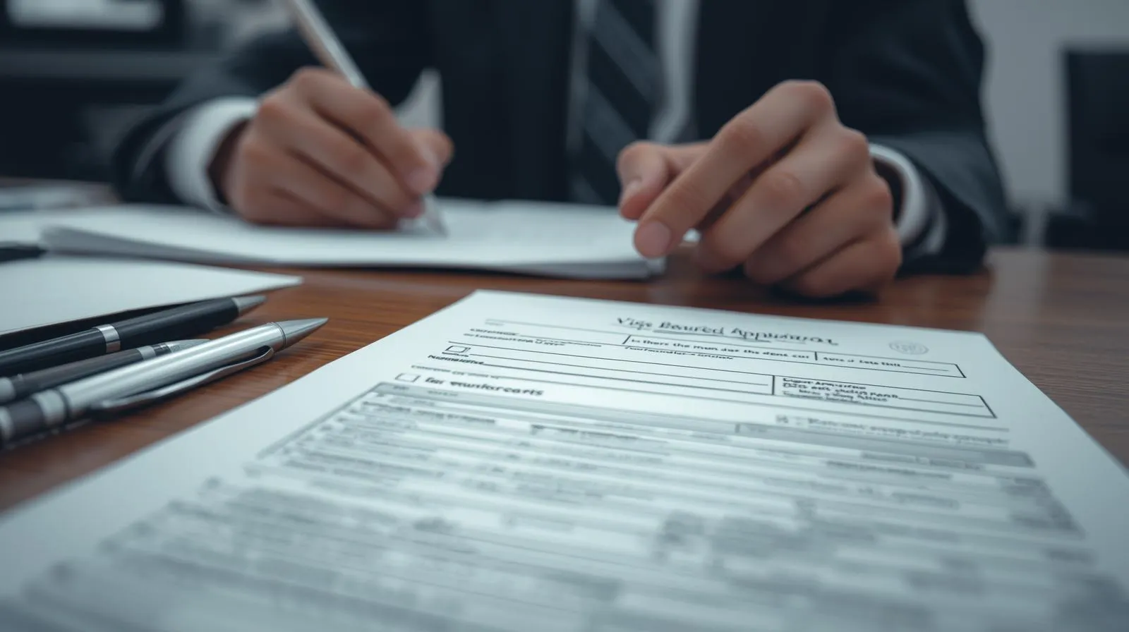 Australian traveler extending or renewing a Thailand Tourist Visa at an immigration office.