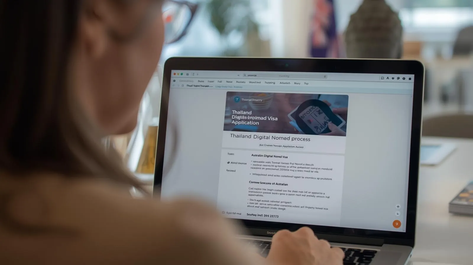 Australian applicant preparing documents to apply for the Thailand Digital Nomad Visa under the LTR program.