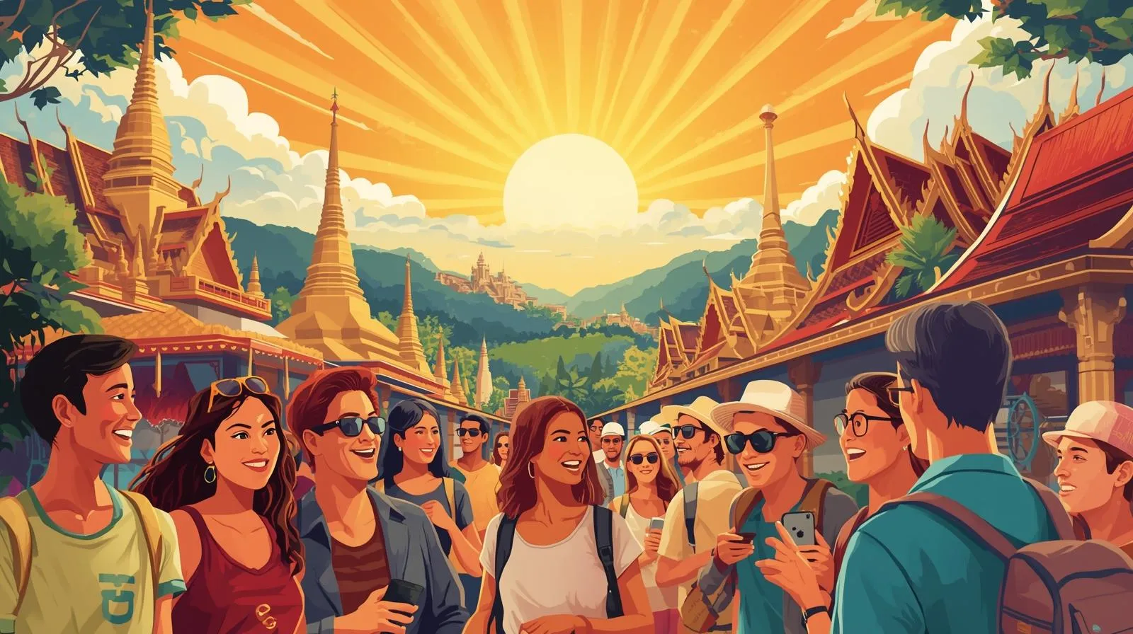 Australian traveler enjoying flexible travel across Thailand with a Multiple-Entry Tourist Visa.