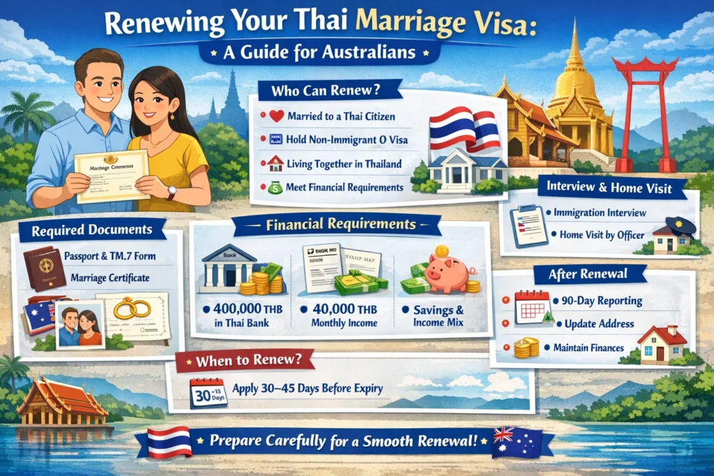 Thailand visa renewal Thailand Australians marriage